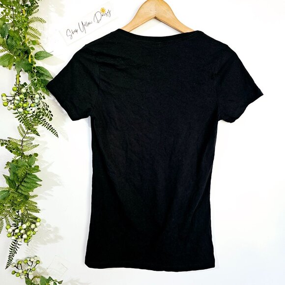 Adopt A Cat Raccoon Opossum Rainbow Graphic Womens Black V-Neck T-Shirt~SS121.3 - Picture 3 of 3